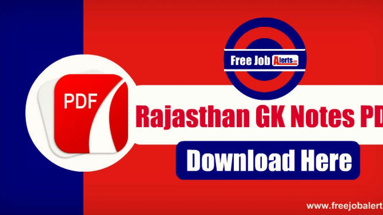 Rajasthan Gk Notes Pdf Download
