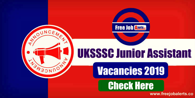 UKSSSC Junior Assistant, Steno, Personal Assistant(PA) 2019 - Apply Online